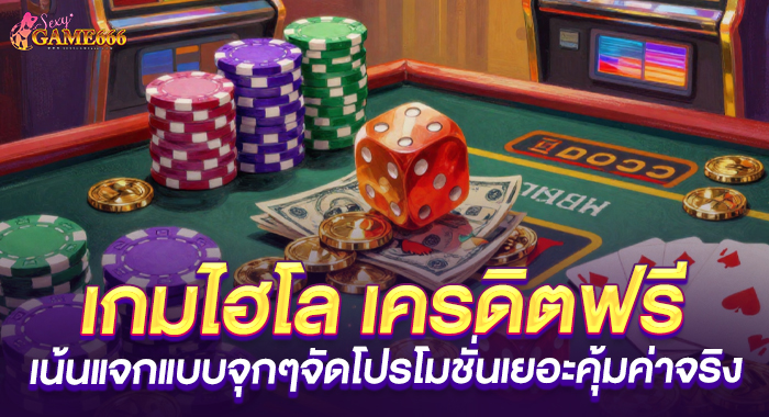 เกมไฮโล เครดิตฟรี เน้นแจกแบบจุกๆจัดโปรโมชั่นเยอะคุ้มค่าจริง